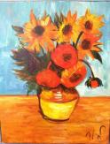 The image for The Sunflowers Van Gogh Style