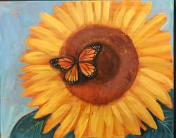 The image for Sunflower and Butterfly