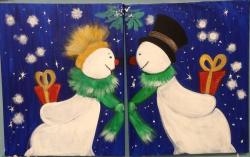 The image for Snowman Love! Date night ( Solo painting too)