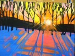 The image for Winter Dawn, snow, trees