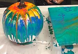 The image for PUMPKIN & CANVAS POURING!