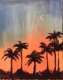 The image for Dawn and the Palm trees
