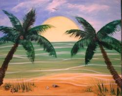 The image for Palm trees on beach
