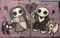 The image for Jack and Sally Dolls- Date night (Solo Painting too)-In Person